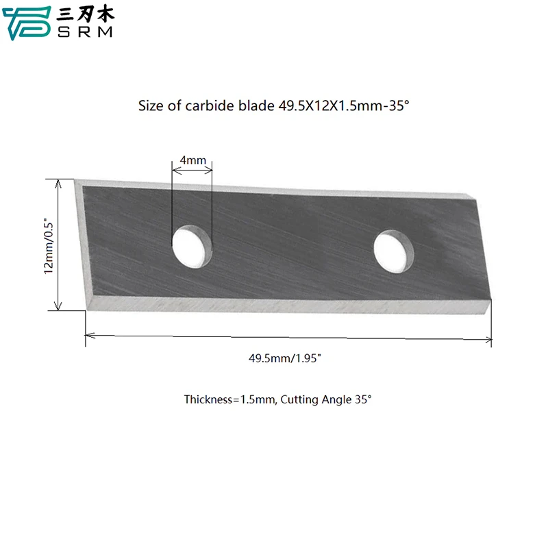 Rectangle Carabide Reversible Insert Knives